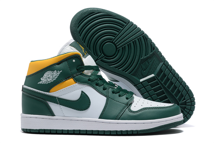 Women's Running Weapon Air Jordan 1 Green/White Shoes 0224 Women's Running Weapon Air Jordan 1 Green/White Shoes 0224